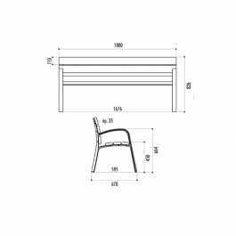 BANC URBAIN MODO 180CM