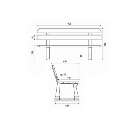 Banc Urbain Chicago pin du nord lasuré traité autoclave