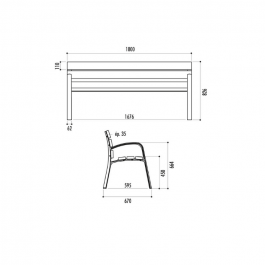 BANC URBAIN MODO PIN