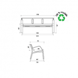 Banc Alvium - 170 CM