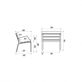 FAUTEUIL MODO-10 ALUMINIUM