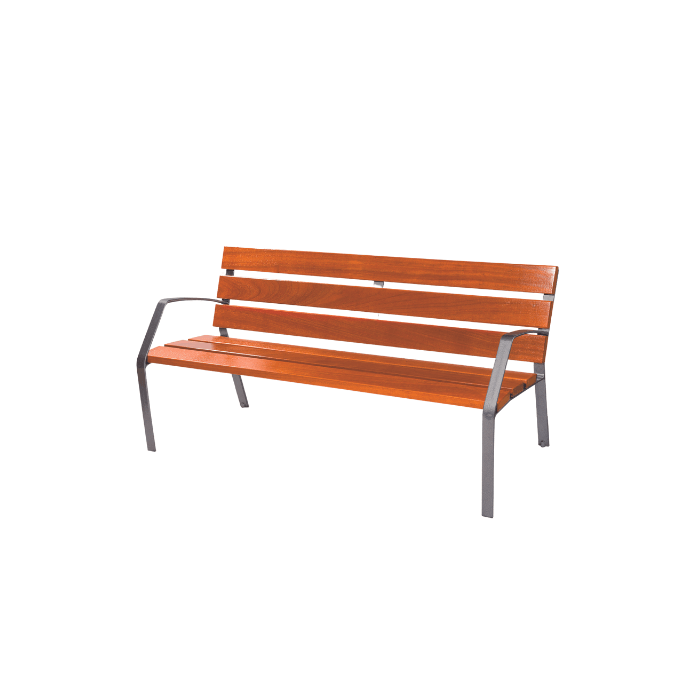 BANC MODO-08 6 LAMES 180 CM BOIS EXOTIQUE