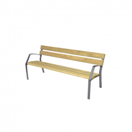 BANC MODO-08 5 LAMES 180 CM EN PIN