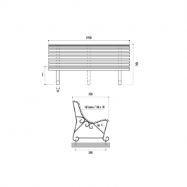 BANC BUENOS AIRES 3 P 195 CM