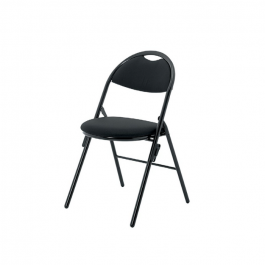Chaise pliante Florence accrochable en tissu M2 piètement noir