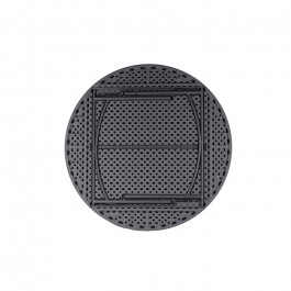 Table pliante ronde 150 cm gris foncé, plastique, résistante, solide, polyéthylène HDPE pur, recyclable, table 6 personnes