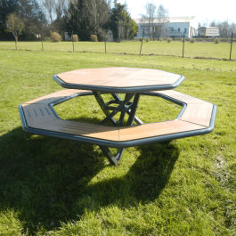 Table pique-nique octogonale compact gamme Horizon