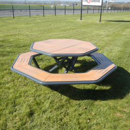Table pique-nique octogonale compact gamme Horizon