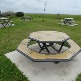 Table pique-nique octogonale compact gamme Horizon