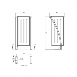 Corbeille Avignon 60 litres -gamme Horizon