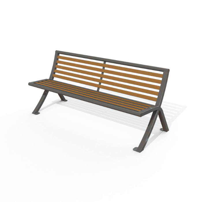 BANC GAMME HORIZON SANS  ACCOUDOIRS PEINT + TECK