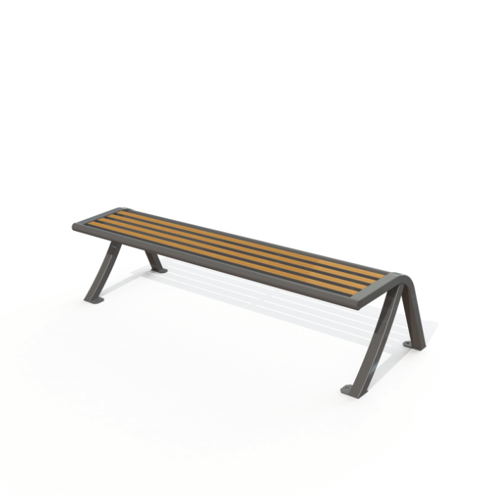 BANQUETTE GAMME HORIZON PEINT + LAMES TECK