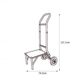 Chariot pour chaises empilables, Structure en acier 37.5cm en profondeur par 43cm en largeur, résistante, solide, recyclable,