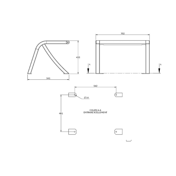 TABOURET BERGERAC GAMME HORIZON