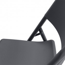 Chaises pliantes Norman ZOWN-Maxchief , gris anthracite plastique, solide, polyéthylène HDPE pur, recyclable