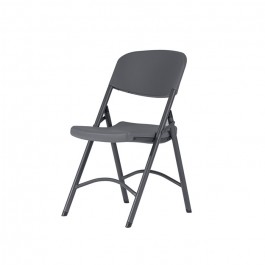 Chaises pliantes Norman ZOWN-Maxchief, gris anthracite plastique, solide, résistante polyéthylène HDPE pur, recyclable