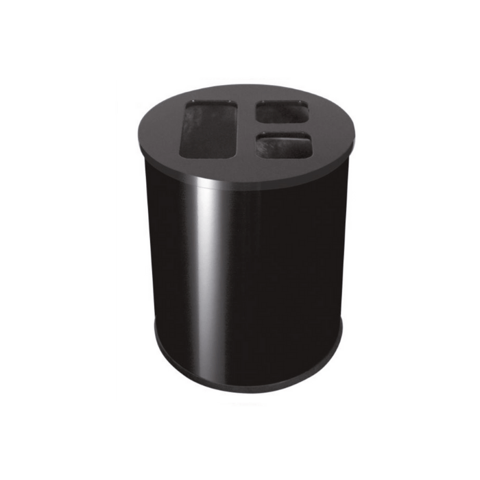 COLLECTEUR DE TRI NOIR 40L - 3 COMPARTIMENTS COLLECTEUR DE TRI NOIR 40L - 3 COMPARTIMENTS
