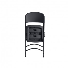 Chaises pliantes Norman ZOWN-Maxchief, gris anthracite plastique, solide, résistante polyéthylène HDPE pur, recyclable
