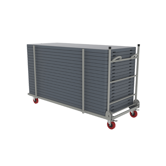 Chariot de transport - ZOWN-Maxchief- pour tables 120/150/180/244x76cm .Structures acier grise. , résistante. Chariot de transport - ZOWN-Maxchief- pour tables 120/150/180/244x76cm .Structures acier grise. , résistante.