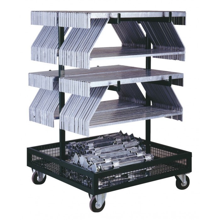 Chariot pour stockage lisse entretoise pied podium modulable Chariot pour stockage lisse entretoise pied podium modulable