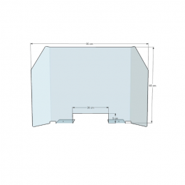 Protection plexiglas avec passe document