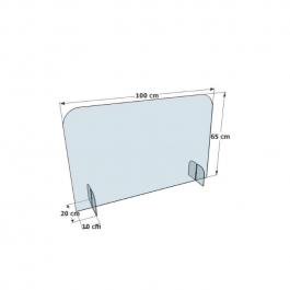 Protection plexiglas coin arrondis sans passe document