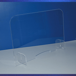 Protection plexiglas angles arrondis avec passe document