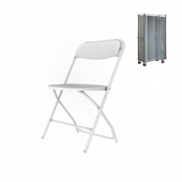 chaises Alex + chariot de stockage - ZOWN-Maxchief, gris clair, plastique, solide, polyéthylène HDPE pur, recyclable