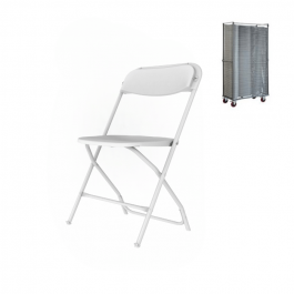 Lot de 60 chaises Alex + chariot de stockage