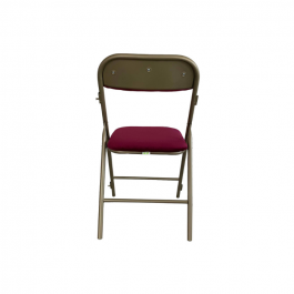 Chaises pliantes Prestige vieil or/grenat en velours M1, plastique, solide, polyéthylène HDPE pur, recyclable