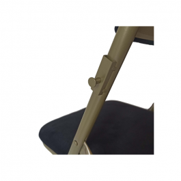 Chaises pliantes Prestige vieil or/noir en velours M1+chariot, plastique, résistante, solide, polyéthylène HDPE pur, recyclable
