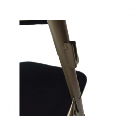 Chaises pliantes Prestige vieil or/noir en velours M1+chariot, plastique, résistante, solide, polyéthylène HDPE pur, recyclable