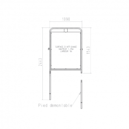 PIED AMOVIBLE TUBE DIAM 35