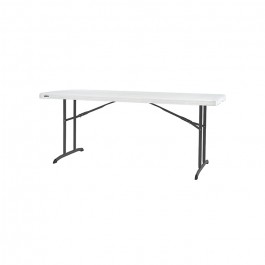 Tables pliantes, blanche nesting 183x76cm, plastique, résistante, solide, polyéthylène HDPE pur, recyclable, table 6 personnes