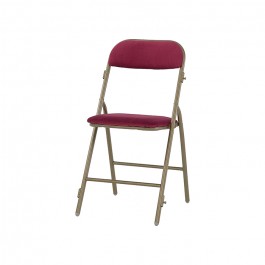 Chaises pliantes prestige en velours , rouge, plastique, solide, polyéthylène HDPE pur, recyclable
