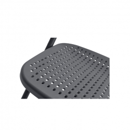 Chaise pliante Big Alex, polyéthylène - ZOWN-Maxchief , gris, plastique, solide, polyéthylène HDPE pur, recyclable