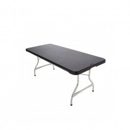 Tables pliantes, noir nesting 183x76cm, plastique, résistante, solide, polyéthylène HDPE pur, recyclable, table 6 personnes