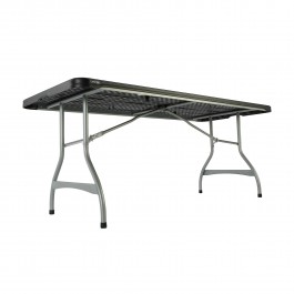 Tables pliantes, noir nesting 183x76cm, plastique, résistante, solide, polyéthylène HDPE pur, recyclable, table 6 personnes