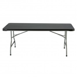 Tables pliantes, noir nesting 183x76cm, plastique, résistante, solide, polyéthylène HDPE pur, recyclable, table 6 personnes