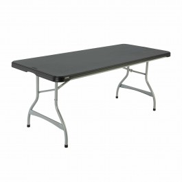 Tables pliantes, noir nesting 183x76cm, plastique, résistante, solide, polyéthylène HDPE pur, recyclable, table 6 personnes