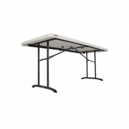Tables pliantes, blanche nesting 183x76cm , plastique, résistante, solide, polyéthylène HDPE pur, recyclable, table 6 personnes