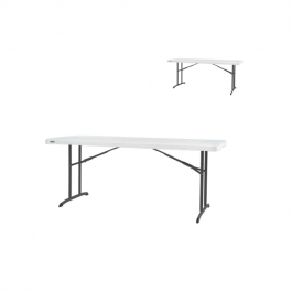 Lot de 20 tables pliantes polyéthylène blanche nesting 183x76cm - Lifetime