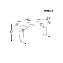 Tables pliantes, blanche nesting 183x76cm , plastique, résistante, solide, polyéthylène HDPE pur, recyclable, table 6 personnes