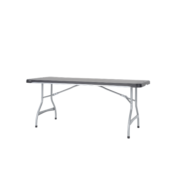 Tables pliantes, noire nesting 183x76cm, plastique, résistante, solide, polyéthylène HDPE pur, recyclable, table 6 personnes Tables pliantes, noire nesting 183x76cm, plastique, résistante, solide, polyéthylène HDPE pur, recyclable, table 6 personnes