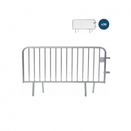 Barrières de Police 14 barreaux longueur 200x109 cm , résistante, solide Poids : 14,2 kg