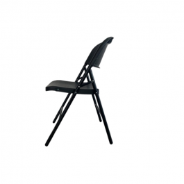 chaises jumbo pliante accrochable noir, plastique, résistante, solide, polyéthylène HDPE pur, recyclable