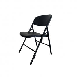 chaises jumbo pliante accrochable noir, plastique, résistante, solide, polyéthylène HDPE pur, recyclable