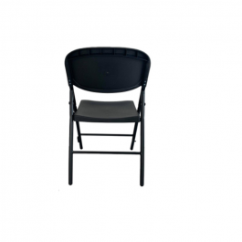 chaises jumbo pliante accrochable noir, plastique, résistante, solide, polyéthylène HDPE pur, recyclable