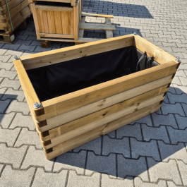 Jardinière Oléa en pin traité autoclave - 100x50cm poids: 35 kg résistante, solide et recyclable.