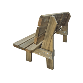 Banc Sylvestre en bois avec dossier 180x39 cm poids: 48kg résistante ,solide, éco-responsable